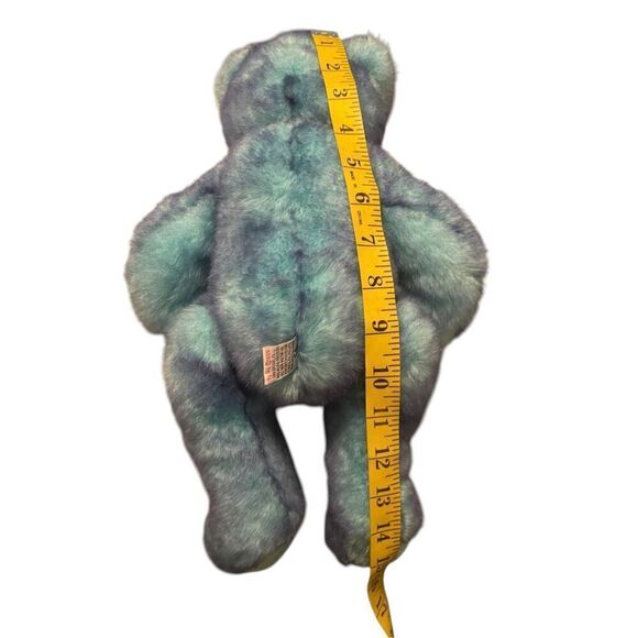 TY Blue Purple Beanie Buddies Classic Bluebeary Bear Stuffed Animal Plush 14" - Picture 7 of 9